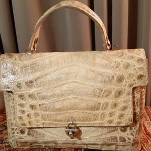 Vintage  Alligator  top handle bag
